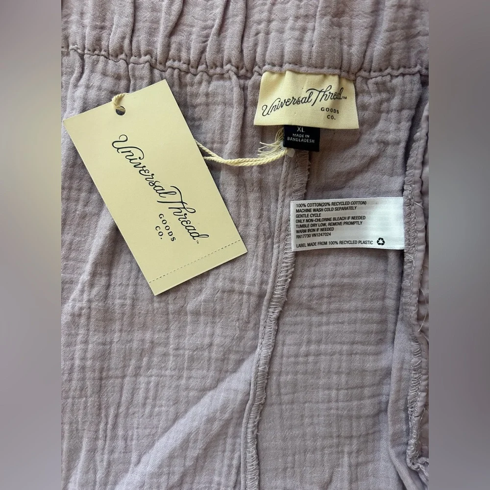 Universal Thread Shorts XL Purple NWT Easy Pull On Crinkle Gauze High Rise - Picture 9 of 9